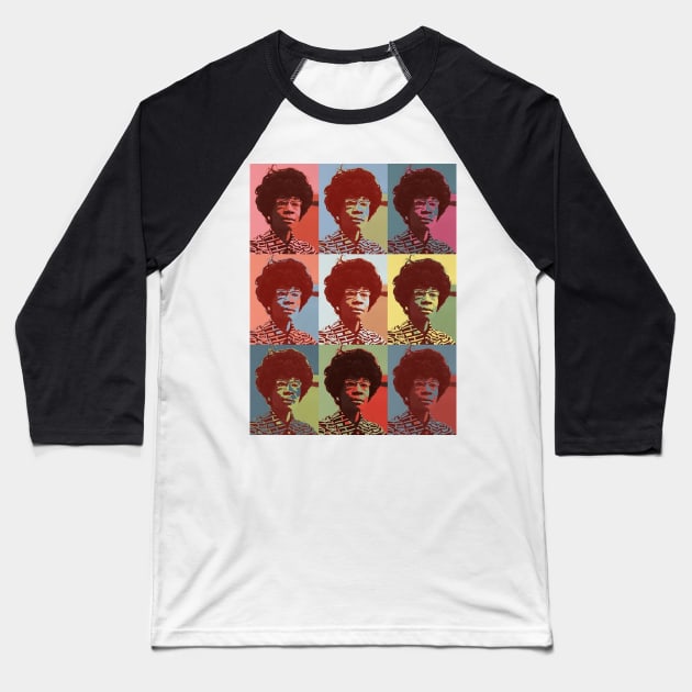 Shirley Chisholm Baseball T-Shirt by skittlemypony